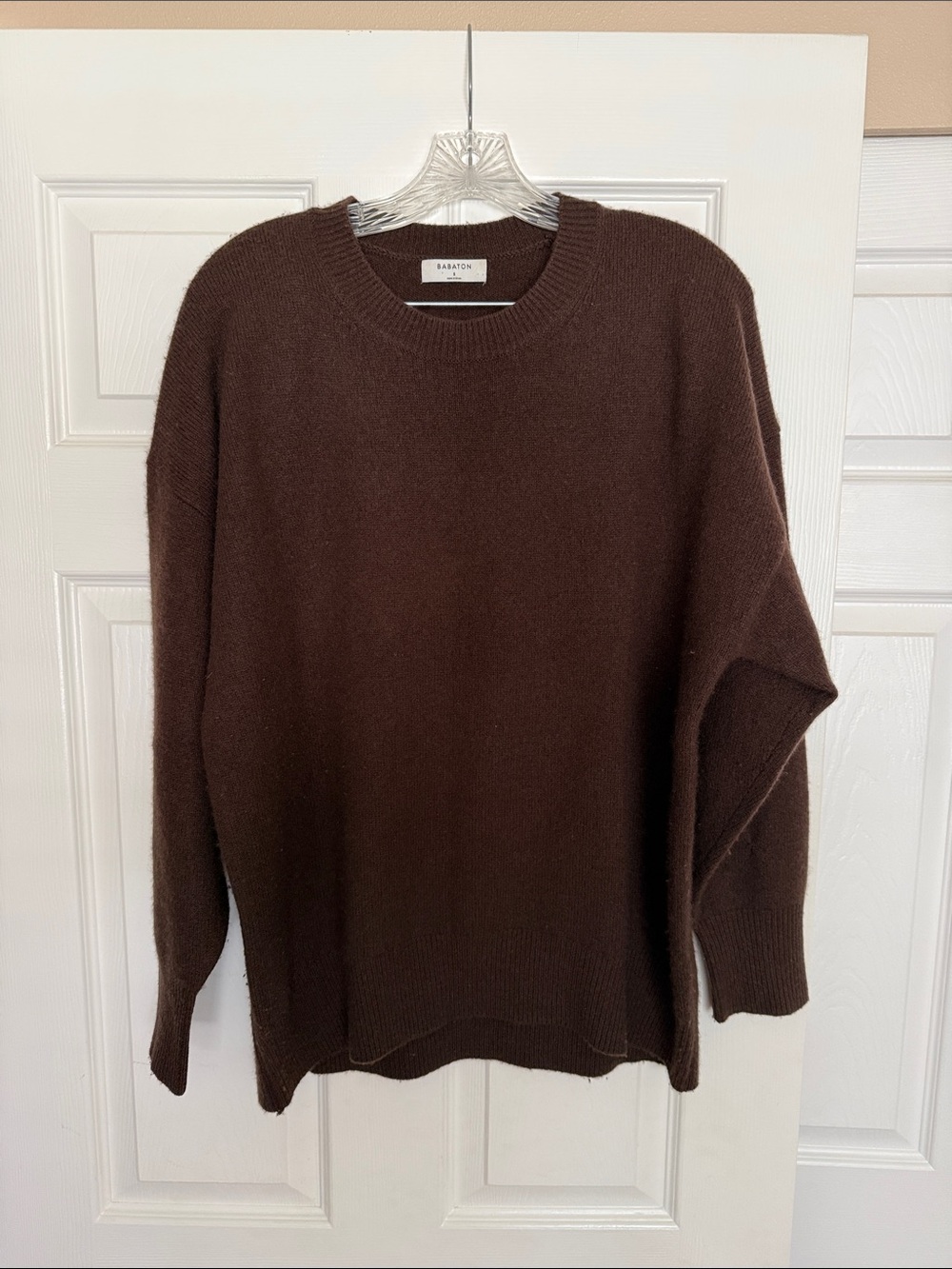 Aritzia Babaton Rich Mocha Brown Oversized Cashmere Sweater S